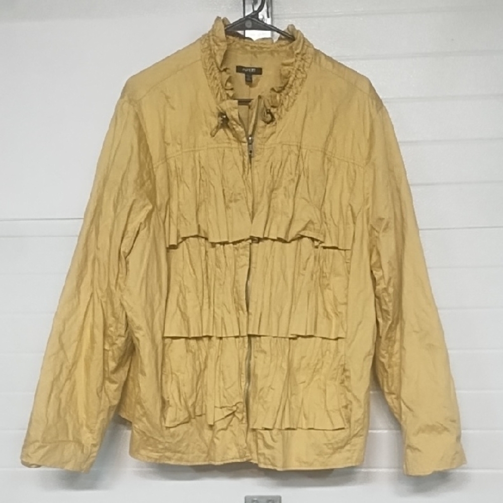 Apt. 9 Gold Utility Jacket with Relaxed Fit and Tiered Design